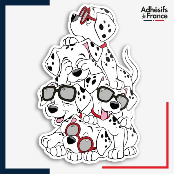 Sticker Disney - Les 101 Dalmatiens - Chiots à lunettes