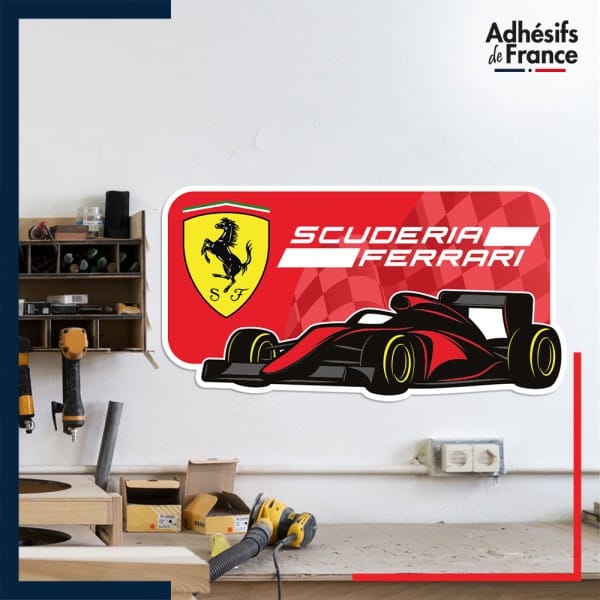 Adhésif grand format Formule 1 - Ecurie F1 - Scuderia Ferrari