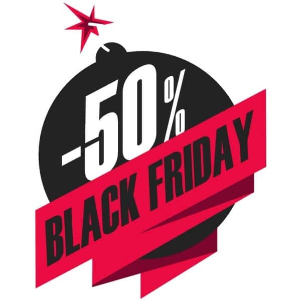Sticker Black Friday Bombe -50%