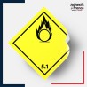 étiquette adhésive ADR Classe 5.1 matières comburantes