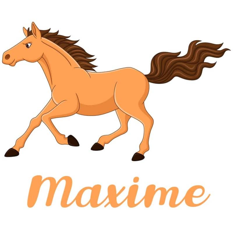 Sticker cheval avec prénom personnalisable