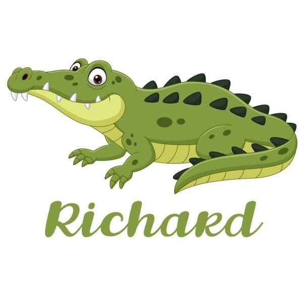 Sticker crocodile avec prénom personnalisable
