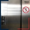 sticker autocollant norme iso 7010 interdit d'utiliser l'ascenseur pour des personnes