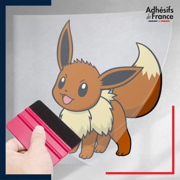 stickers sous film transfert Pokémon Évoli