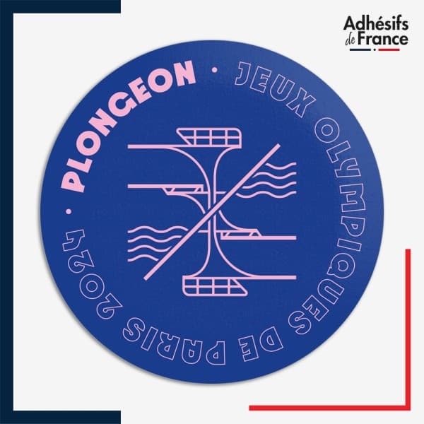 Sticker JO Paris 2024 Pictogramme Plongeon